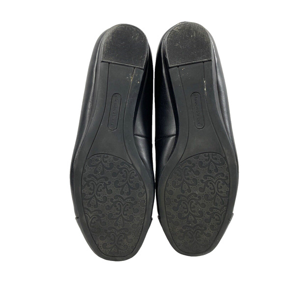 Cloudwalkers Hudson Shoes Womens 9.5 W Black Flats‎ Silver Medallion Comfort - Picture 9 of 12